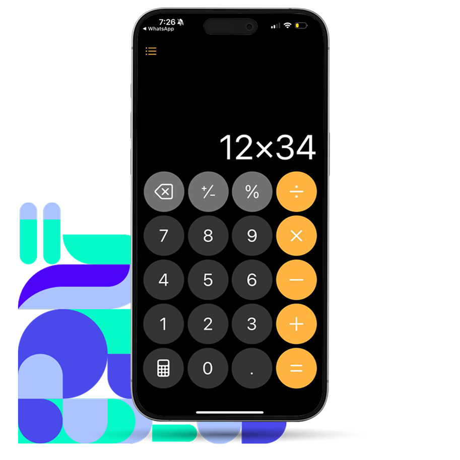 Persona calculando inversión